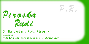 piroska rudi business card